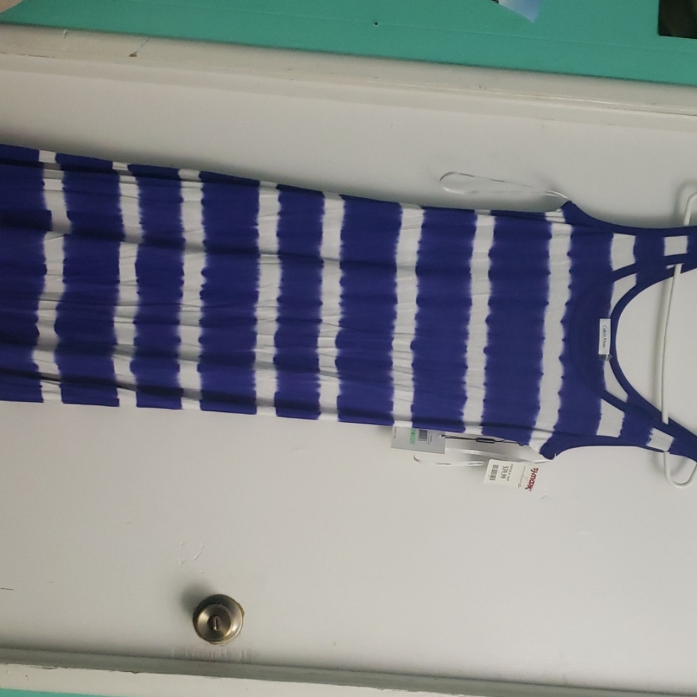 Women's striped maxi dress